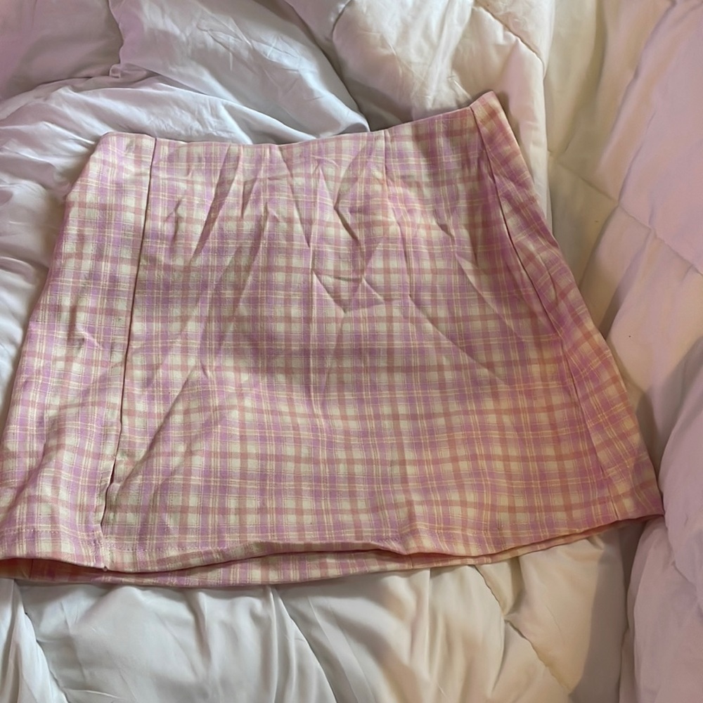 Plaid skirt pastel colors size XXL